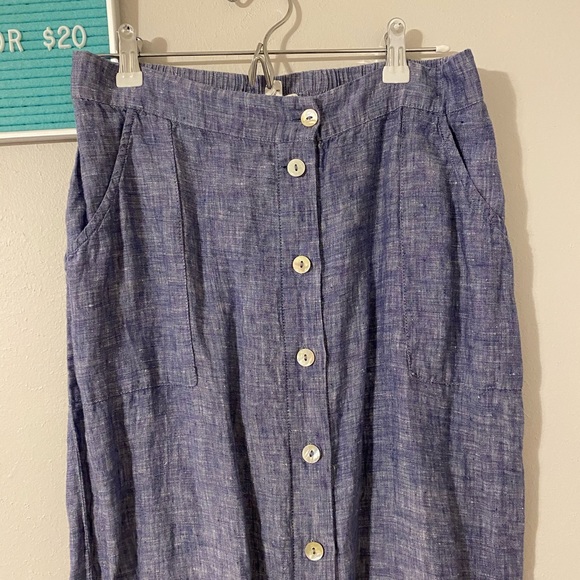 3for$20 button you maxi skirt chambray - Picture 4 of 5